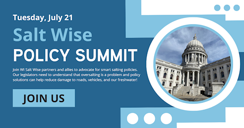 Tuesday, July 21 Salt Wise Policy Summit promotional graphic